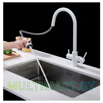 Смеситель Paulmark Lange La214212-431 (белый матовый) картинка 6